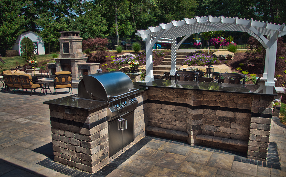 Beautiful Outdoor Living Space designed by Beall's Landscaping