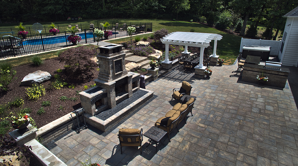 Beautiful Outdoor Living Space designed by Beall's Landscaping