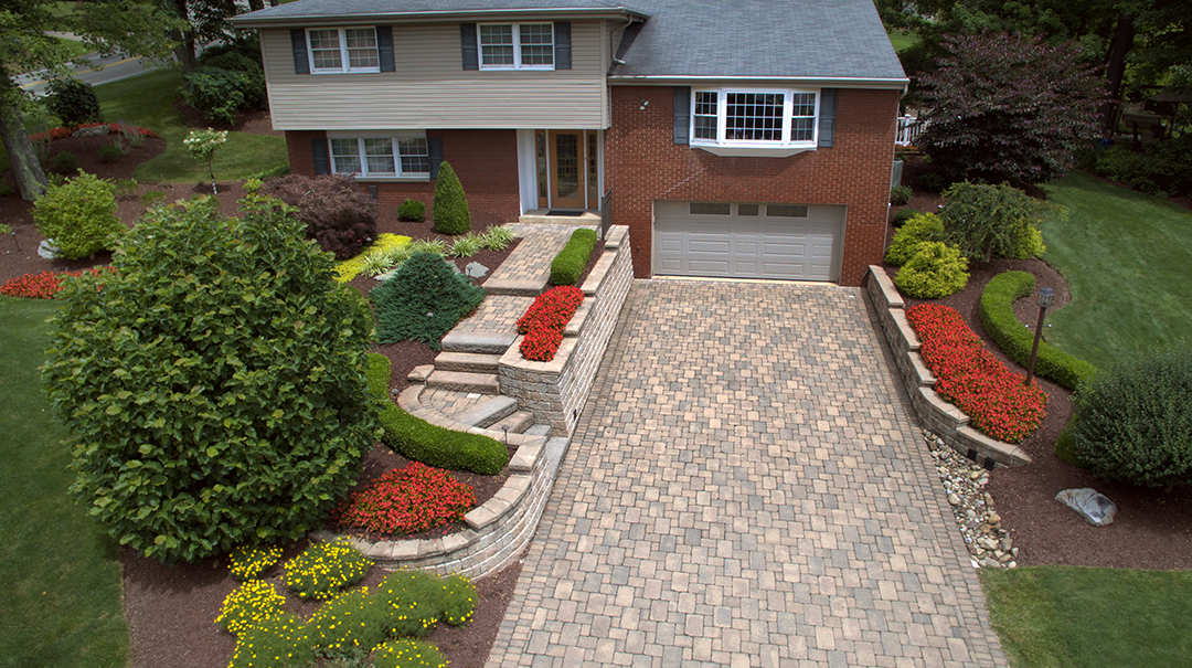 Custom Driveway and Entryway Renovation by Beall's Landscaping